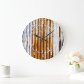 Kleurrijke gegolfde ijzerhek grote klok (Huis)