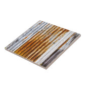 Kleurrijke gegolfde ijzerhek tegeltje (Zijkant)