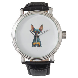 Kleurrijke gegraveerde vintage portret van Miniatu Horloge
