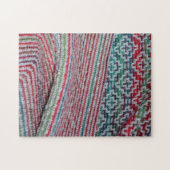 Kleurrijke gehaakte patronen legpuzzel (Horizontaal)