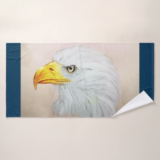 Kleurrijke geïllustreerde badhanddoek - Eagle (Badhanddoek)