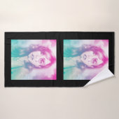 Kleurrijke geïllustreerde badkuip - Regenboog Badhanddoek (Badhanddoek)