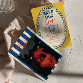 Kleurrijke geïllustreerde getrokken eigenzinnige f save the date