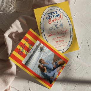 Kleurrijke geïllustreerde getrokken krabbel foto b kaart