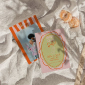 Kleurrijke Geïllustreerde Hand Getrokken Fotobruil Save The Date