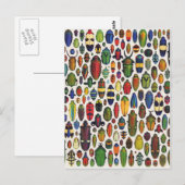 Kleurrijke  geïllustreerde hoeken briefkaart (Voorkant / Achterkant)