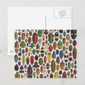 Kleurrijke  geïllustreerde hoeken briefkaart (Voorkant / Achterkant)