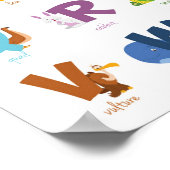 Kleurrijke geïllustreerde letters voor het alfabet poster (Hoek)