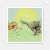 Kleurrijke geïllustreerde set servetten - Chase (Voorkant)