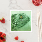 Kleurrijke geïllustreerde set servetten - Iguana (Insitu)