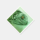 Kleurrijke geïllustreerde set servetten - Iguana (Hoek)