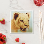 Kleurrijke geïllustreerde set servetten - lion (Insitu)