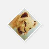 Kleurrijke geïllustreerde set servetten - lion (Hoek)