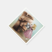 Kleurrijke, geïllustreerde set servetten - Piano G (Hoek)