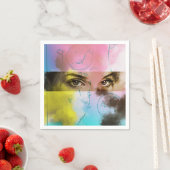 Kleurrijke geïllustreerde set servetten - Zare (Insitu)