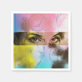 Kleurrijke geïllustreerde set servetten - Zare