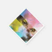 Kleurrijke geïllustreerde set servetten - Zare (Hoek)