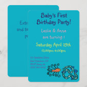 Kleurrijke geïllustreerde visvrienden kaart (Voorkant / Achterkant)