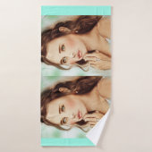 Kleurrijke geïllustreerde wasdoek - Dame van de le Badhanddoek (Badhanddoek)