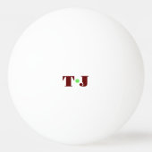 Kleurrijke Geïnitialiseerde Monogram Pingpongbal (Achterkant)