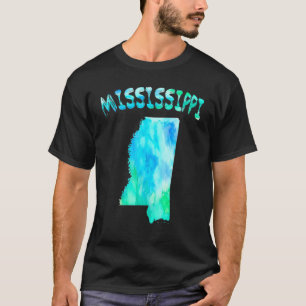 kleurrijke geïsoleerde Mississippi State Map in Wa T-shirt