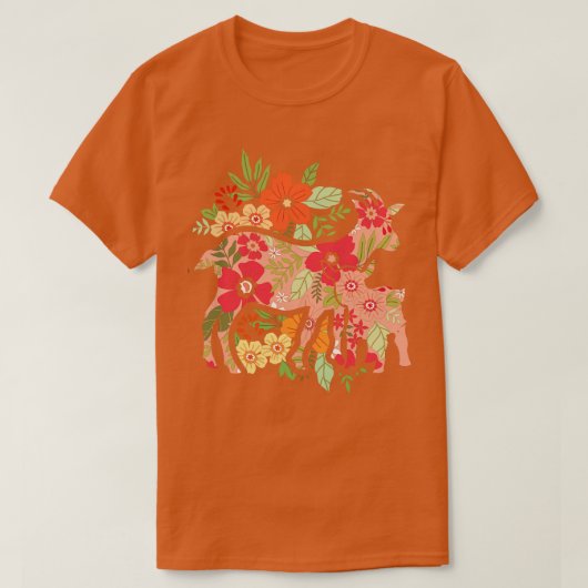 kleurrijke geit t-shirt (Design voorkant)