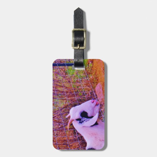 Kleurrijke geiten bagagelabel (Voorkant verticaal)