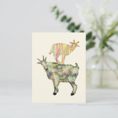 Kleurrijke geiten grappige illustratie briefkaart (Staand voorkant)