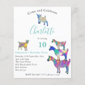 Kleurrijke Geitenvlees Boerderij Dier 10e Verjaard (Voorkant)