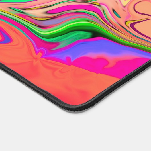 Kleurrijke Gek Abstract Speels Marmer Design Naam Bureaumat (Hoek)