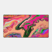 Kleurrijke Gek Abstract Speels Marmer Design Naam Bureaumat (Voorkant)