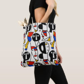 Kleurrijke Gekke gezichten in de stijl van Picasso Tote Bag (Dichtbij)