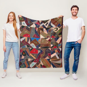 Kleurrijke gekke quilt fleece deken