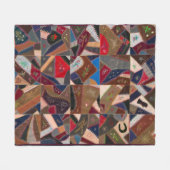 Kleurrijke gekke quilt fleece deken (Voorkant (Horizontaal))