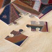 Kleurrijke gekke quilt legpuzzel (Zijkant)