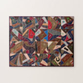 Kleurrijke gekke quilt legpuzzel (Horizontaal)