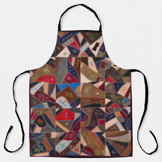 Kleurrijke gekke quilt schort (Voorkant)