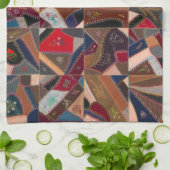 Kleurrijke gekke quilt theedoek (Gevouwen)