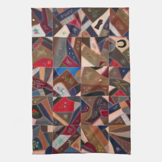 Kleurrijke gekke quilt theedoek (Verticaal)