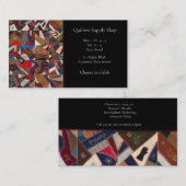 Kleurrijke gekke quilt visitekaartje (Voorkant / Achterkant)