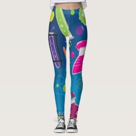 Kleurrijke Gekke Wetenschapper Wetenschap Funky He Leggings
