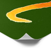 Kleurrijke gekko eco-groene illustratie kind kamer poster (Hoek)