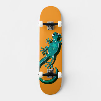 Kleurrijke gekko-illustratie | Cute minimale haged Persoonlijk Skateboard