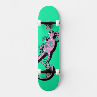 Kleurrijke gekko-illustratie | Schattige minimale Persoonlijk Skateboard