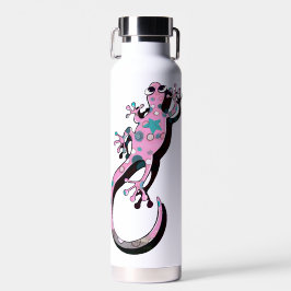 Kleurrijke gekko-illustratie | Schattige minimale Waterfles
