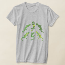 Kleurrijke gekko's die klimmen. T-Shirt