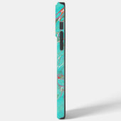 Kleurrijke gekleurde Faux Turquoise met monogram Case-Mate iPhone Case (Achterkant / Links)