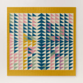 Kleurrijke, gekleurde geometrische vormen met rech legpuzzel (Horizontaal)