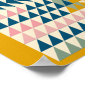 Kleurrijke, gekleurde geometrische vormen met rech poster (Hoek)