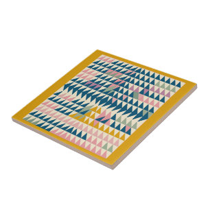 Kleurrijke, gekleurde geometrische vormen met rech tegeltje